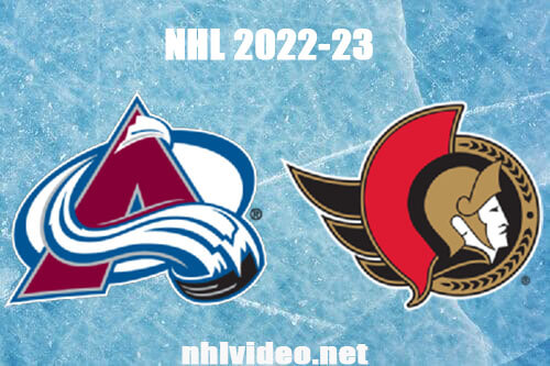 Colorado Avalanche vs Ottawa Senators Full Game Replay Mar 16, 2023 NHL Live Stream