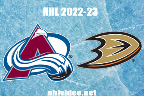 Colorado Avalanche vs Anaheim Ducks Full Game Replay Mar 27, 2023 NHL Live Stream