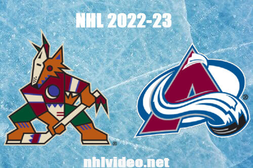 Arizona Coyotes vs Colorado Avalanche Full Game Replay Mar 24, 2023 NHL Live Stream