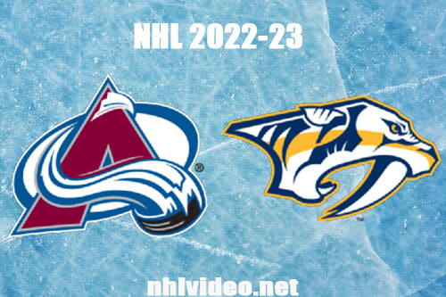 Colorado Avalanche vs Nashville Predators Full Game Replay Apr 14, 2023 NHL Live Stream