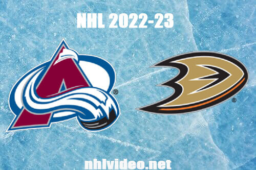 Colorado Avalanche vs Anaheim Ducks Full Game Replay Apr 9, 2023 NHL Live Stream