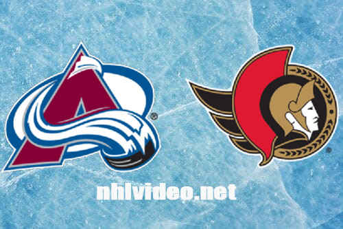Colorado Avalanche vs Ottawa Senators Full Game Replay Jan 16, 2024 NHL