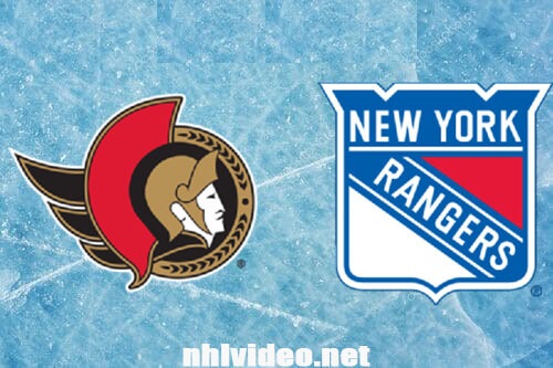 Ottawa Senators vs New York Rangers Full Game Replay Apr 15, 2024 NHL