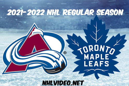Colorado Avalanche vs Toronto Maple Leafs Full Game Replay 2021 Dec 01 NHL
