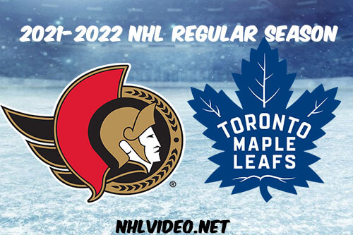 Ottawa Senators vs Toronto Maple Leafs Full Game Replay 2022 Jan 01 NHL