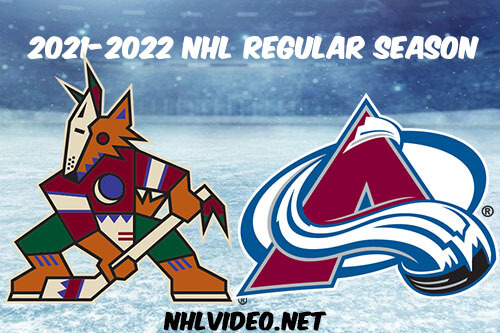 Arizona Coyotes vs Colorado Avalanche Full Game Replay 2022 Jan 14 NHL