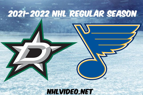 Dallas Stars vs St. Louis Blues Full Game Replay 2022 Jan 09 NHL