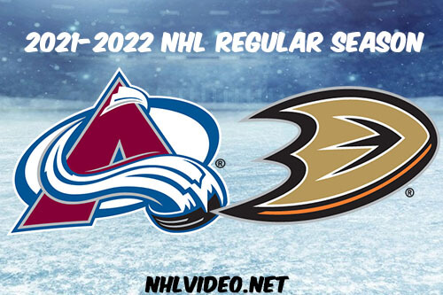 Colorado Avalanche vs Anaheim Ducks Full Game Replay 2022 Jan 19 NHL