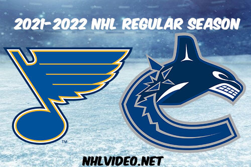 St. Louis Blues vs Vancouver Canucks Full Game Replay 2022 Jan 23 NHL