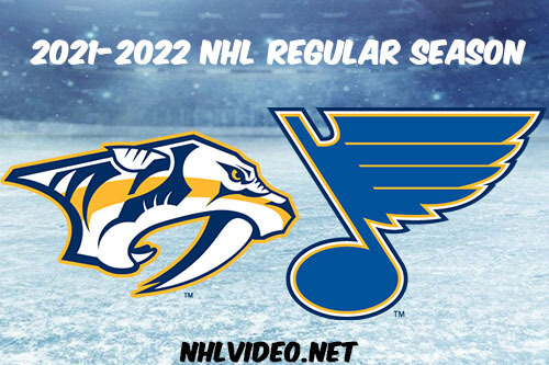 Nashville Predators vs St. Louis Blues Full Game Replay 2022 Jan 17 NHL