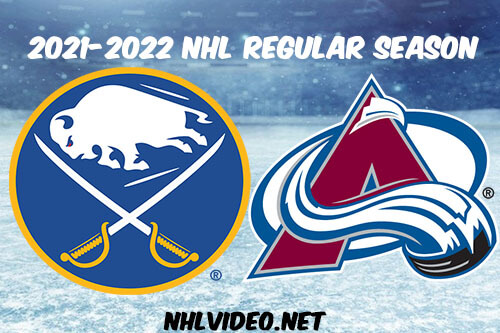 Buffalo Sabres vs Colorado Avalanche Full Game Replay 2022 Jan 30 NHL