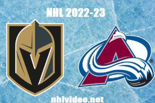 Vegas Golden Knights vs Colorado Avalanche Full Game Replay 2022 Sep 25 NHL Preseason