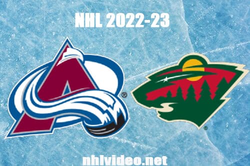 Colorado Avalanche vs Minnesota Wild Full Game Replay 2022 Oct 17 NHL Regular Season